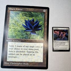 Magic the Gathering MTG Black Lotus Oversized Jumbo 6x9 Promo Card 1996 Scrye