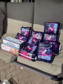 9 New Pkg Of Pads 16 Count And 2 Boxes New Gloves 100 Count All $20
