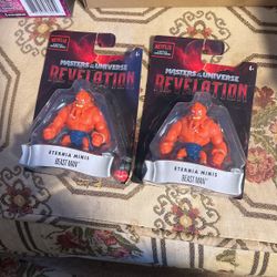  2 Masters of the Universe Revelation Beast Man Eternia Minis Figure