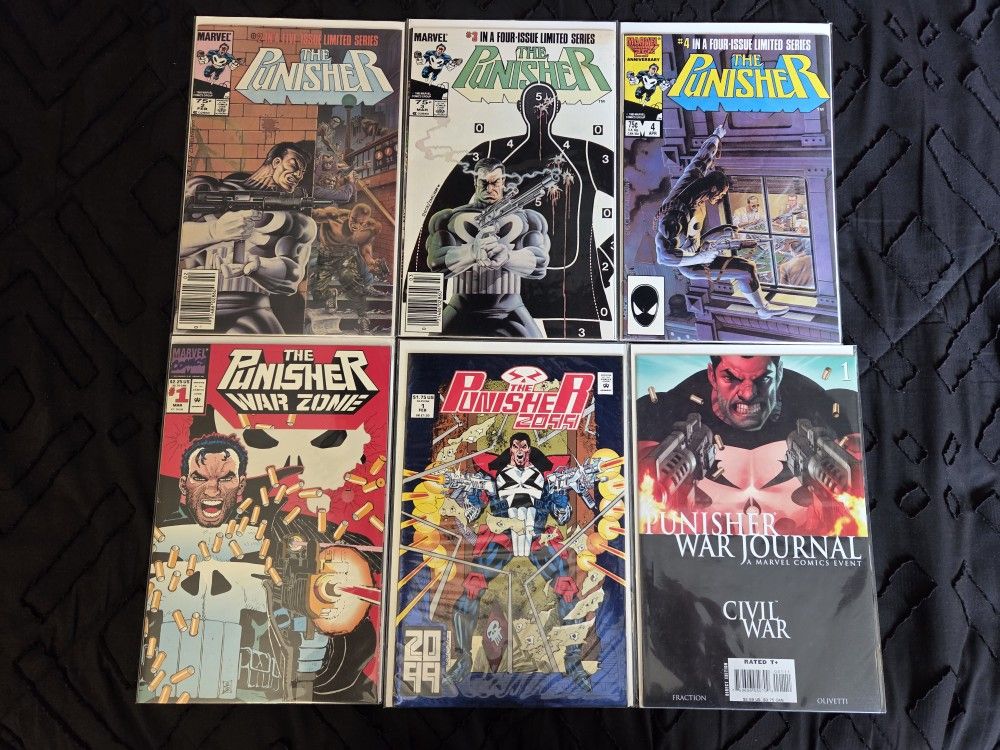 Vintage Comic book lot 6! The Punisher. Marvel Comics. Mixed lot. Keys.
