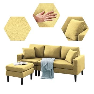 Brand New Small Yellow Sectional