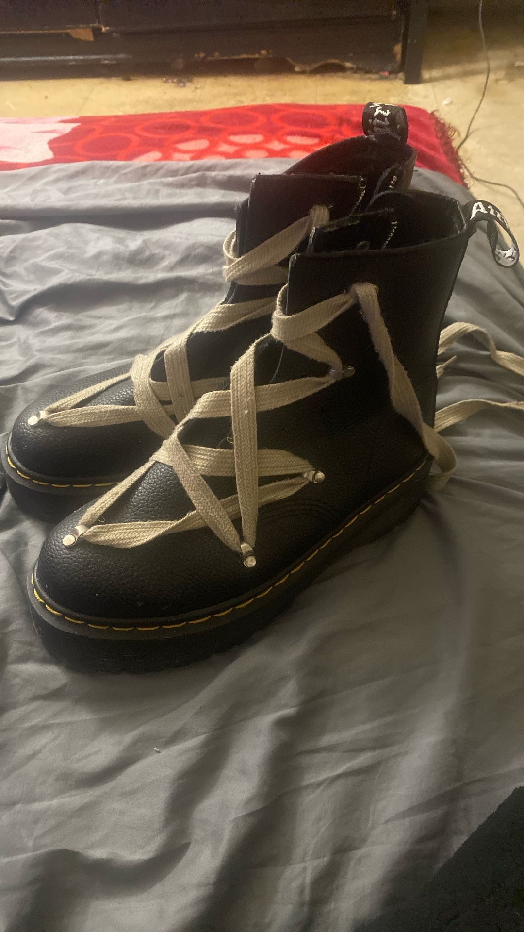 Rick Owens X Dr. Martens Mega Lace Boots