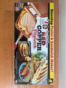 Red Copper Flipwich Stovetop Panini & Sandwich Maker
