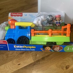 Fisher Price Little People Train Choo-Choo Zoo with Jungle Sounds & Animals NEW