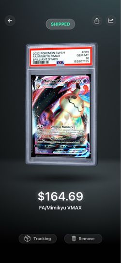 PSA 10 Mimikyu VMAX Full Art Brilliant Stars