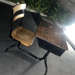 Antique Kids School Desk