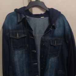 Jean/Hoodie Combo Jacket 