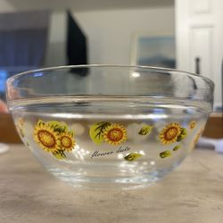 One Vintage 1970s “Flower Dute” Imperial Glass Sunflower Bowl