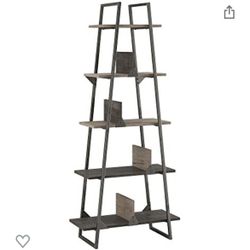 A Frame Etagere Bookshelf in Rustic Brown