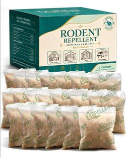 LEBMP Rodent Away Repellent, Mouse Repellent Pouches, Mice Repellent-20P. Rat Repellent for House, Mouse Deterrent Indoor, Peppermint Rodent-Repelling