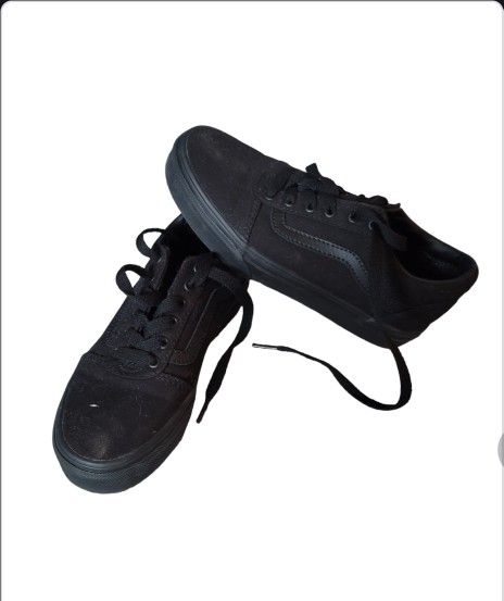 Vans Sneakers Black Youth Size 2