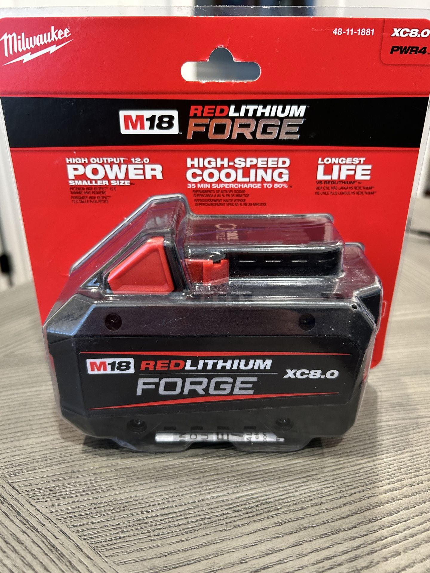 MILWAUKEE M18 REDLITHIUM FORGE XC8.0 BATTERY PACK