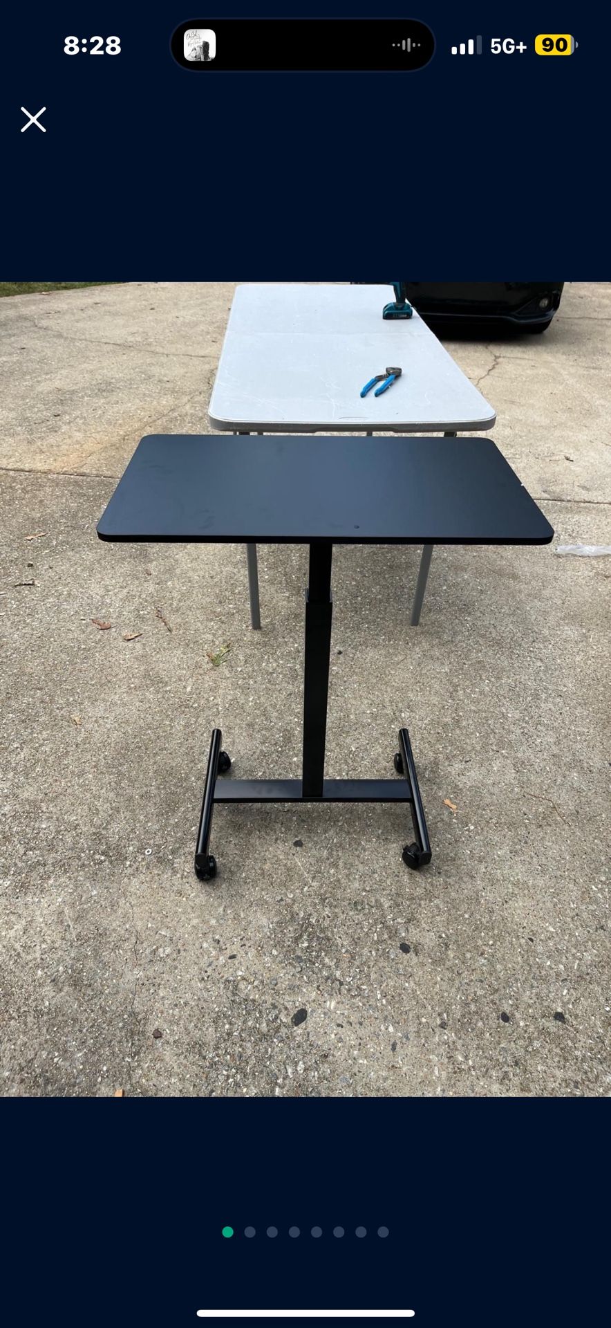 Height Adjustable Computer Desk On Wheels