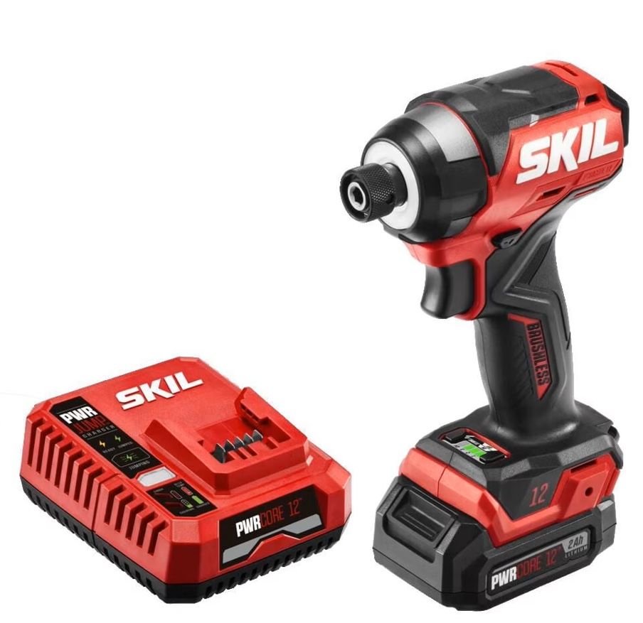 Skil Pwr Core 12 Brushless 12V 1/4 In Hex Impact Driver Kit