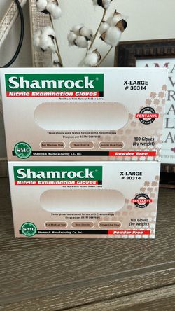 Shamrock Nitrile Examination Gloves X-Large 100ct quantity 2 boxes