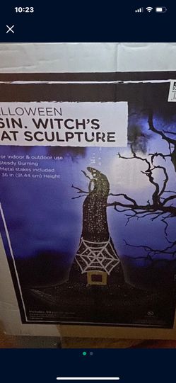 Halloween Witch Hat Light Up Sculpture