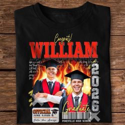 Custom printed graduation shirts congrats congratulations high school college elementary shirts