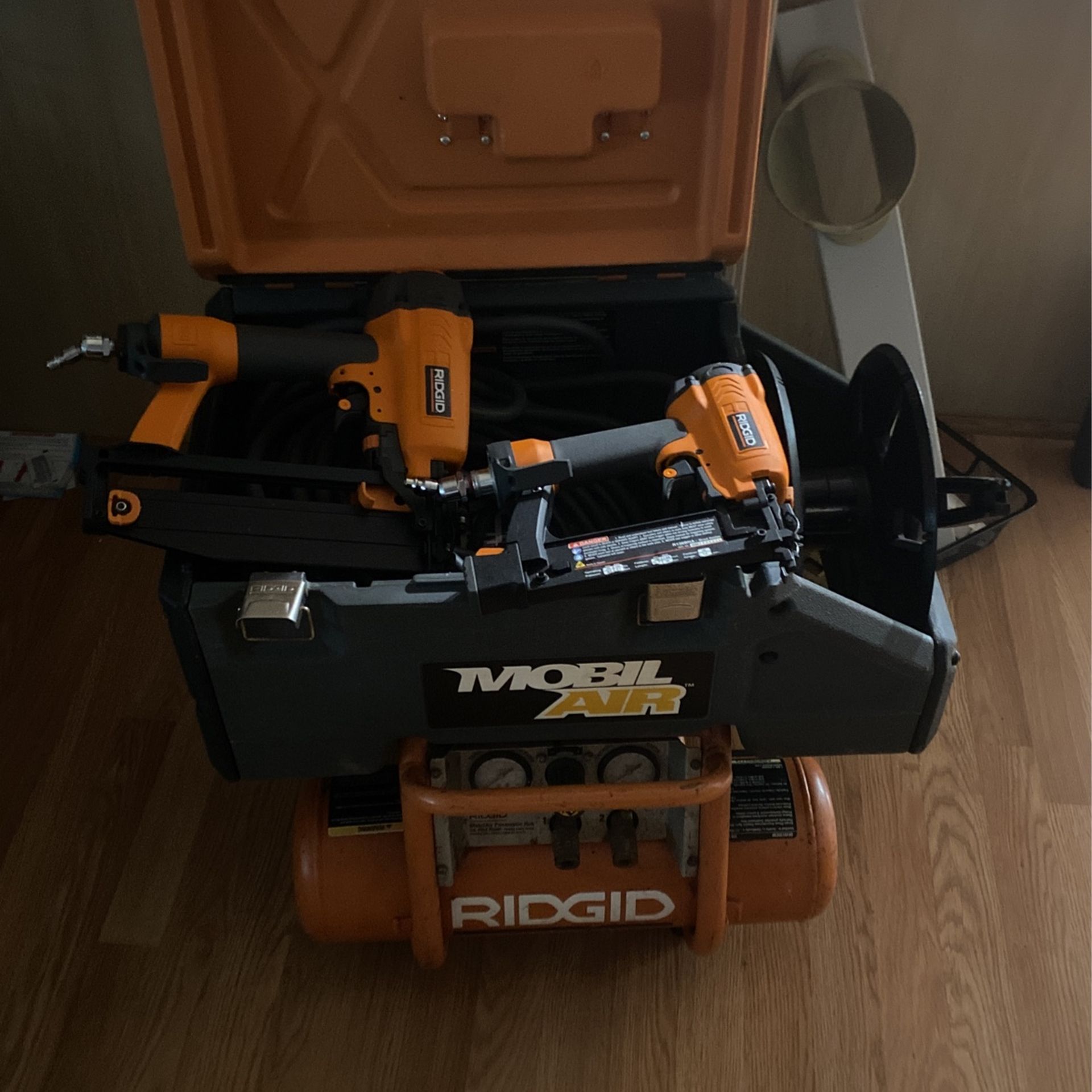 Electric Air Compressor Nail Gun, Staple Gun And Hose