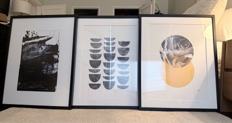 Assorted framed artwork (set of 3)