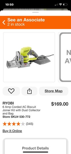 RYOBI 6 Amp Corded AC Biscuit Joiner Kit with Dust Collector and Bag
