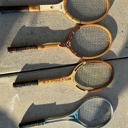 Old Wooden Tennis Rackets 