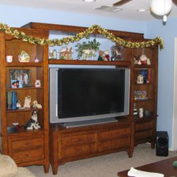 Solid Wood Entertainment Center 