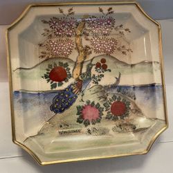 Vintage Oriental Hand Painted Plate