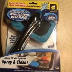 Windshield Wizard - “As Seen On TV” - Hurricane Windshield Wizard - Spray & Clean By Just Filling With Water *for Glass Cleaining” - NEW