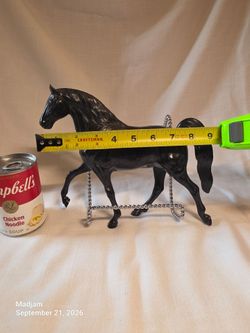 Vintage Black Stallion Model Horse Figurine - Collectible Retro Decor