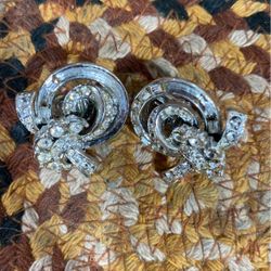 Rhinestone Clip-On Earrings