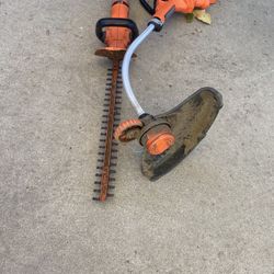 Electric Weedeater And Hedge Trimmer 