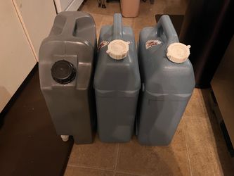 water jugs.