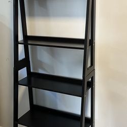 Brand new Black 5-tier Ladder Shelf Cabinet Bookshelf Bookcase Books Shelving 