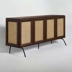 4-Door Rattan Sideboard