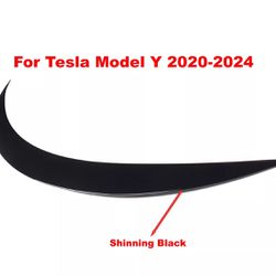 2020-2024 Tesla Model Y Rear Spoiler Wings ABS Trunk Lip Tail Wing Gloss Black