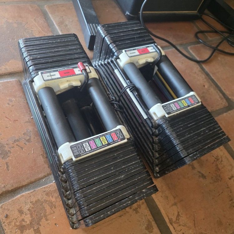 90lb Powerblock Adjustable Dumbbells 