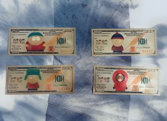 24k gold plated character bank notes