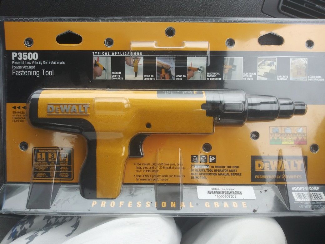 Brand New Dewalt P3500 Concrete and Metal Nailer for Sale in