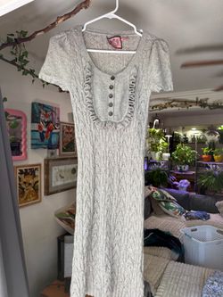 Juicy Couture Gray Cable-Knit Sweater Dress – Size P