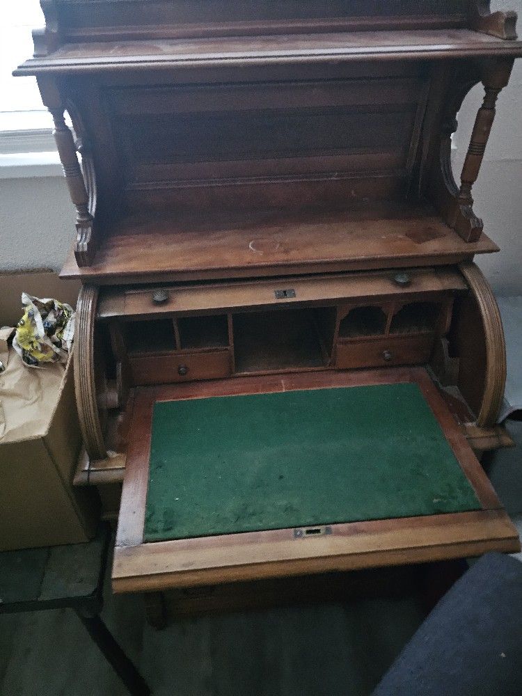 1800 Hundreds Vintage Walnut Desk