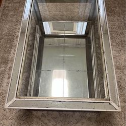 Z Gallerie Glass Mirrored Coffee Table