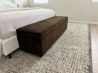 Brown Velvet storage bench
