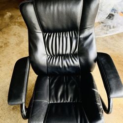 Leather Chair & Ottoman