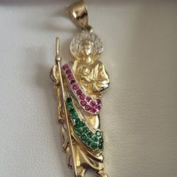 14 K GOLD  SAN  JUDAS PENDANT 