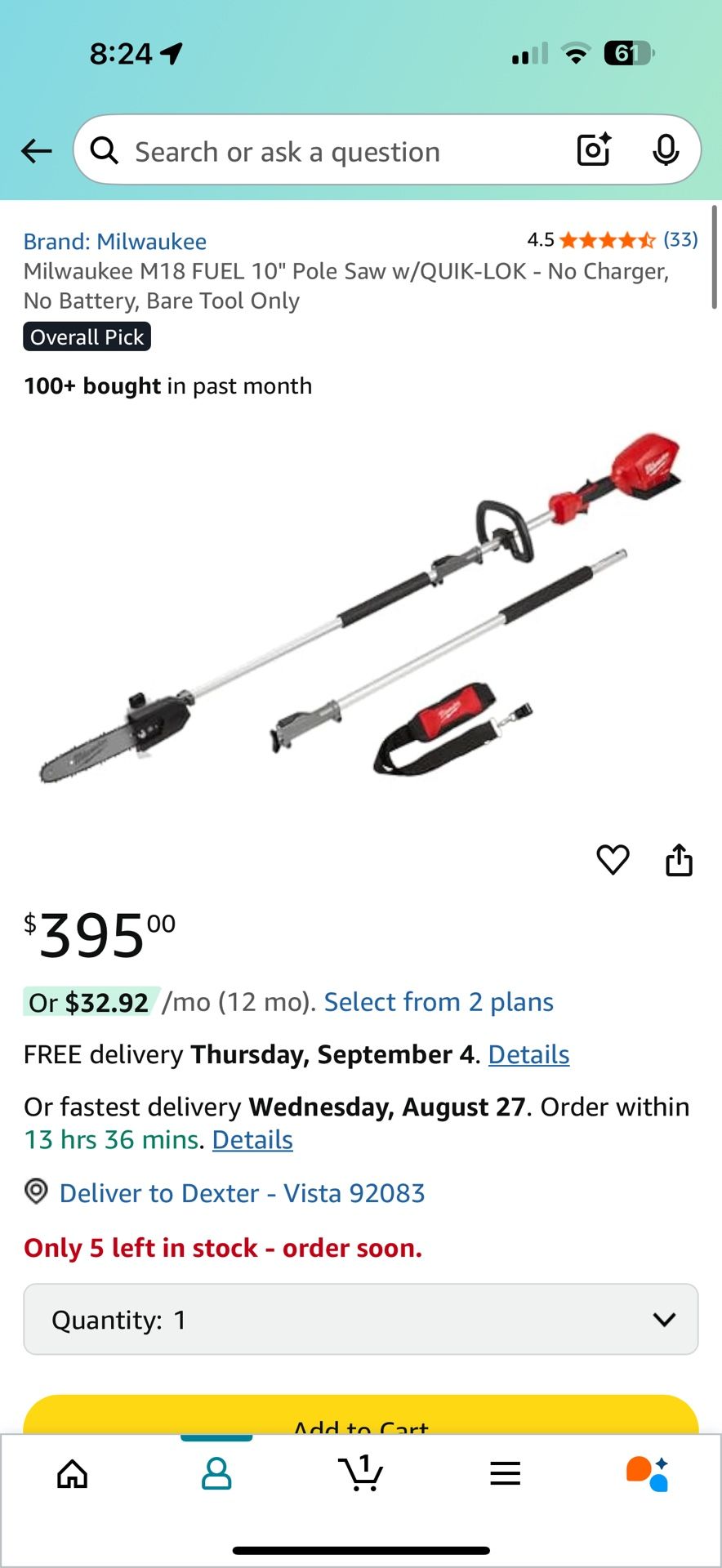 Milwaukee Pole Saw