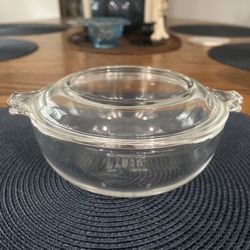PYREX 019 Clear Glass Casserole Baking Dish (20oz/600ml) With Original Lid.