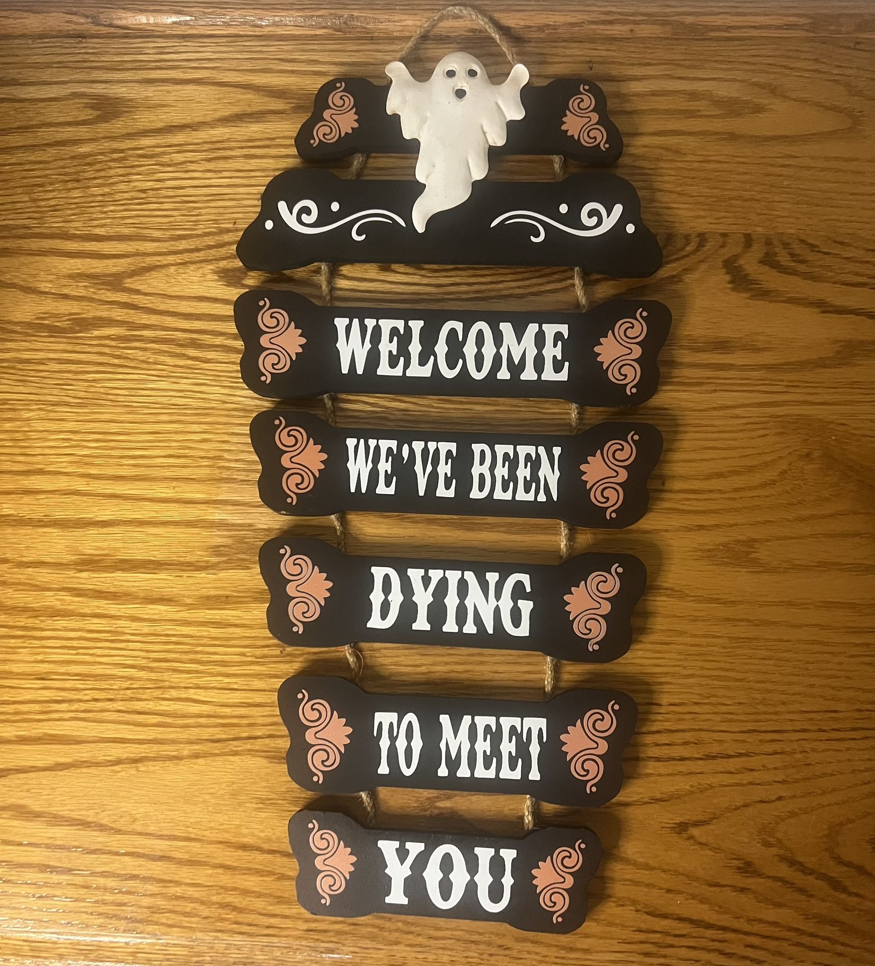 Wooden Halloween Door Sign 