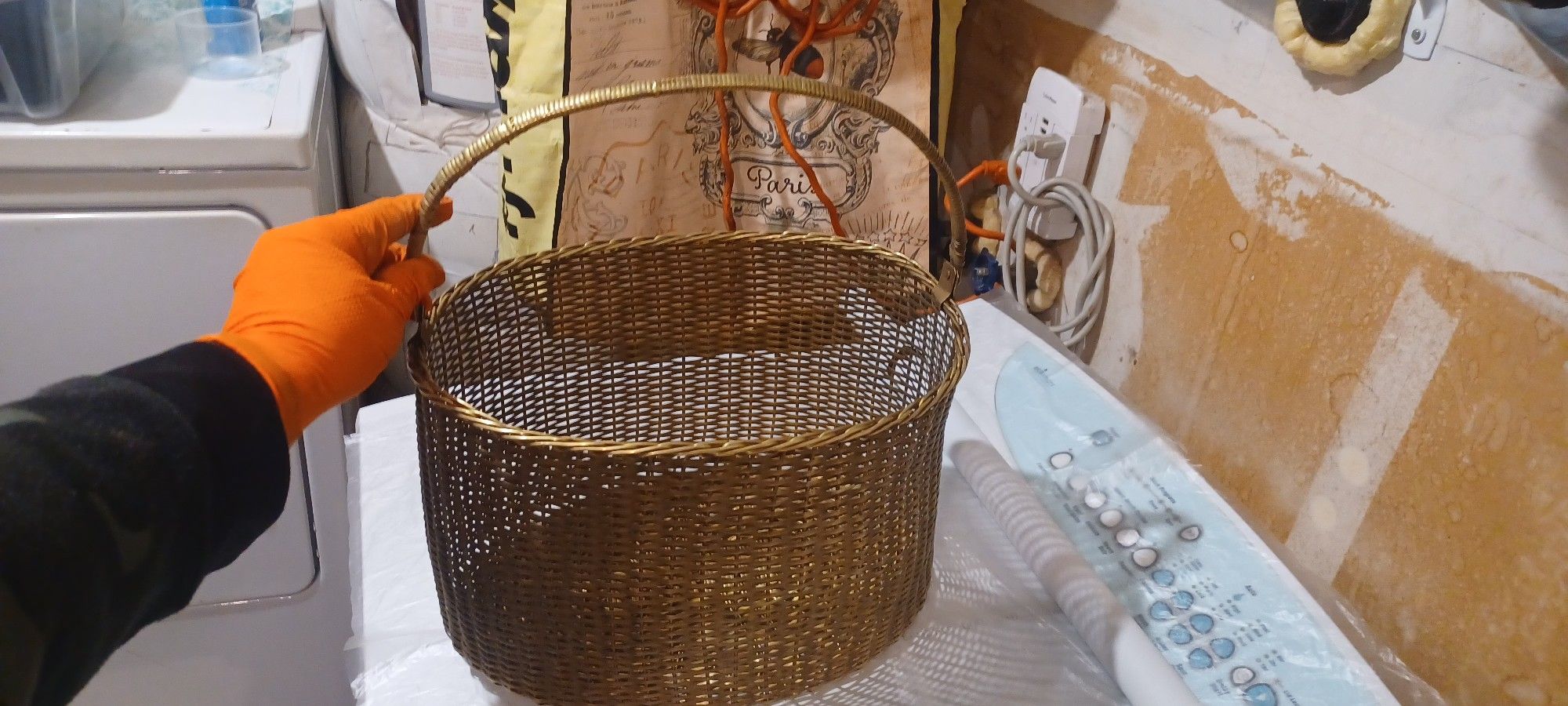 Vintage all brass basket.