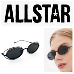 NEW!  All Star Shades Oval Vintage Unisex Metal Sunglasses