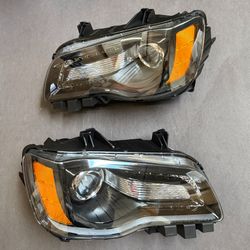 Pair Projector Headlights Assembly 2011-2023 Chrysler 300 C LED DRL Headlamps Right Left Side